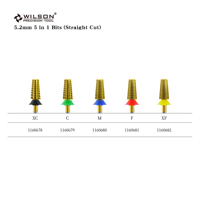 5.2m 5 in 1 Bits (Strainght Cut) TiN Coating