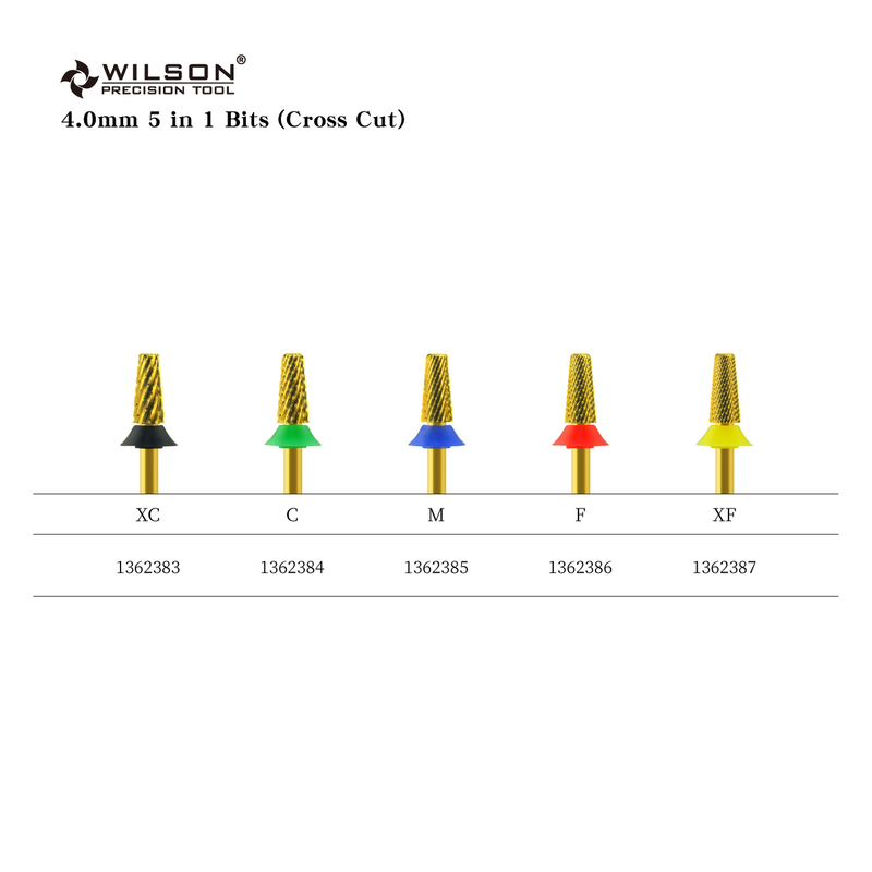 4.0mm 5 in 1 Bits (Cross Cut) TiN Coating