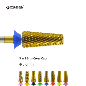 6.0mm 5 in 1 Bits (Cross Cut) TiN Coating