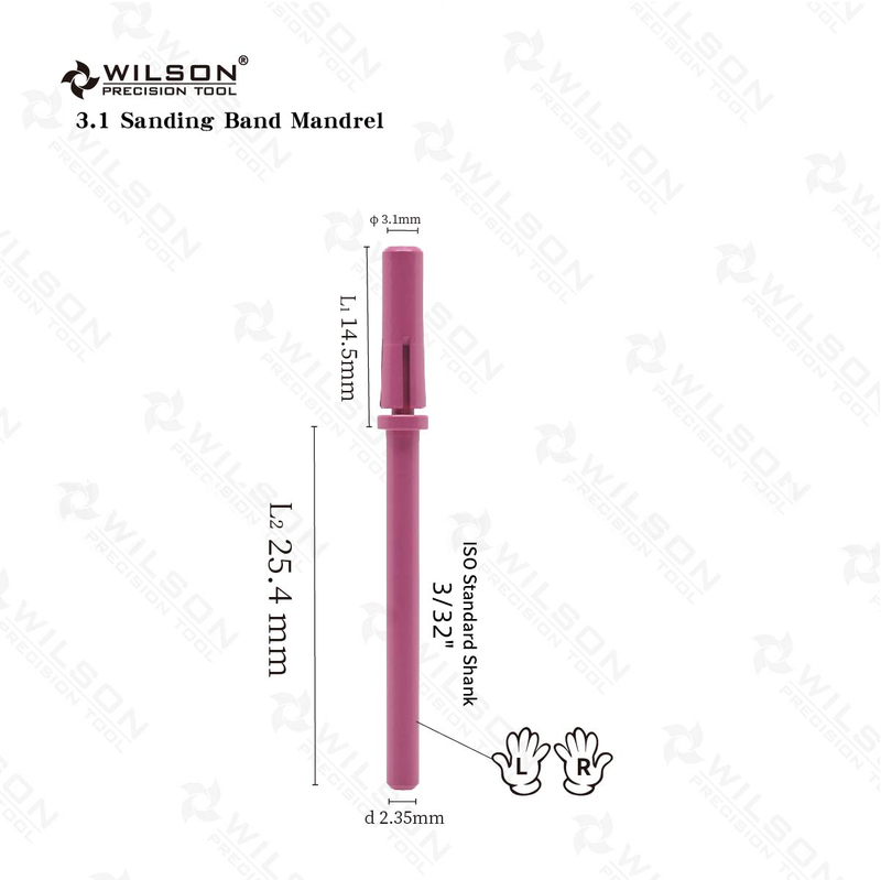 3.1mm Sanding Band Mandrel Mini and Portable Stainless Steel Bits Well Sun Inventive Nail Polish Tool Nail Bit