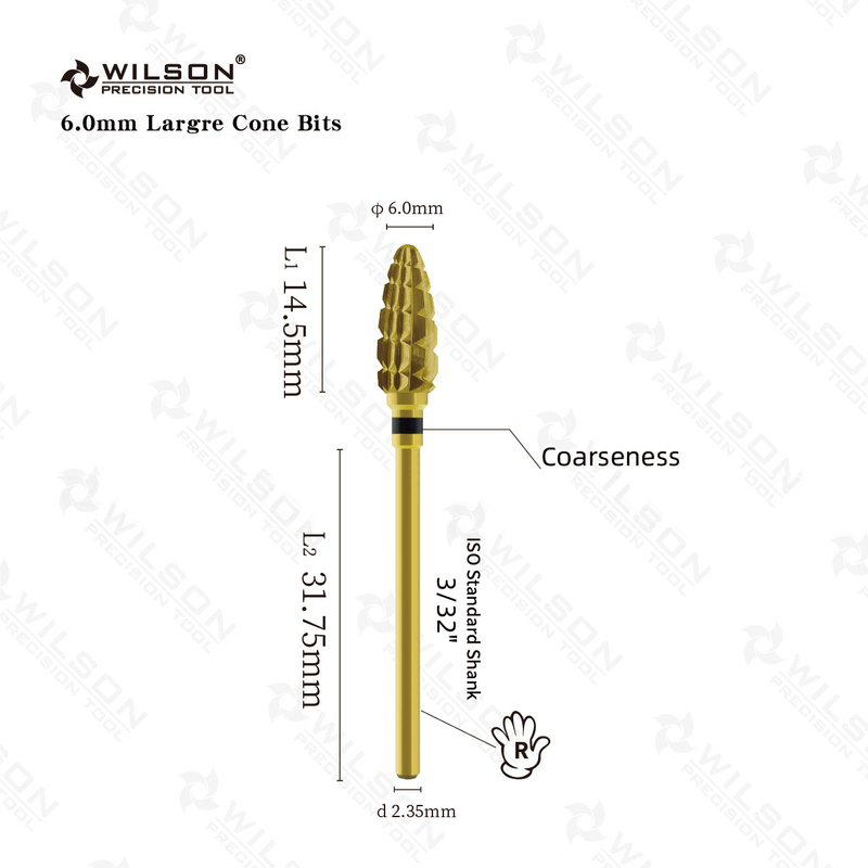 WILSON Large Cone Nail drill bits Remove gel Tools Manicure tool Hot sale Drill for nai Accesorios para uñas Nail accessor Drill