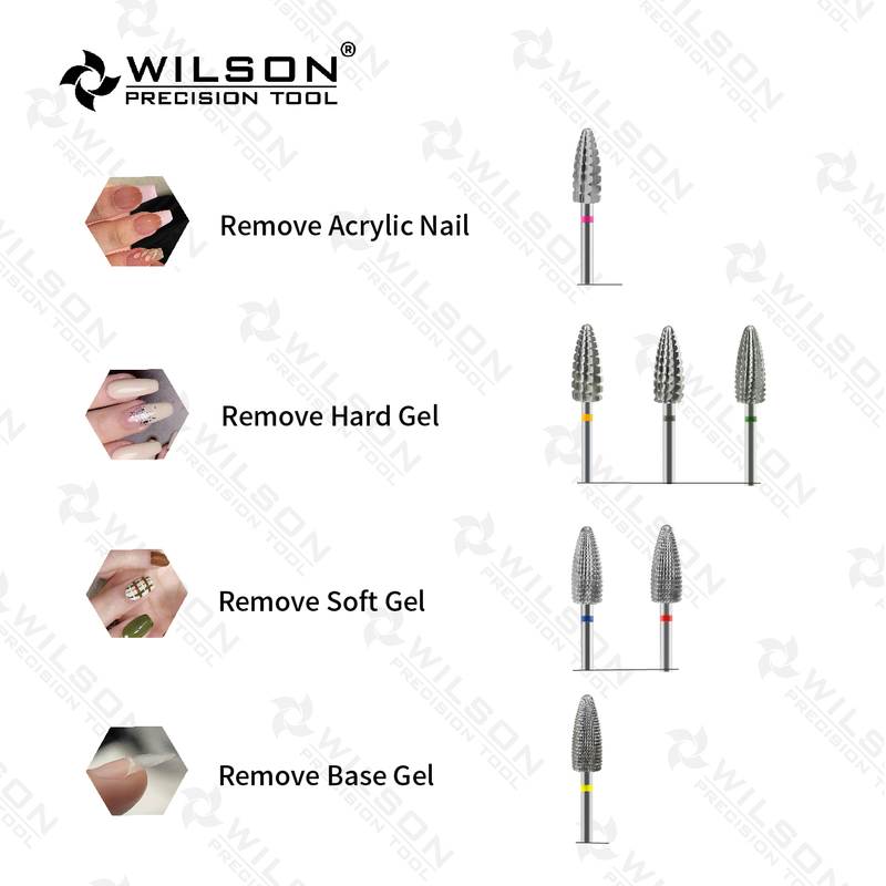 WILSON 6.0mm Typhoon Bit Nail drill bits Remove gel Tools Manicure tool Hot sale Drill for nai Accesorios para uñas Nail accessor Drill